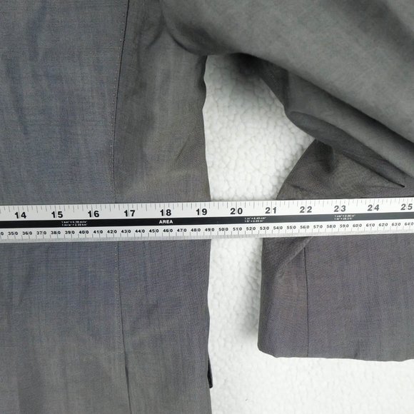 Massimo Dutti Blazer Jacket Mens 40R Gray Two Button Double Vented Wool - Picture 9 of 16